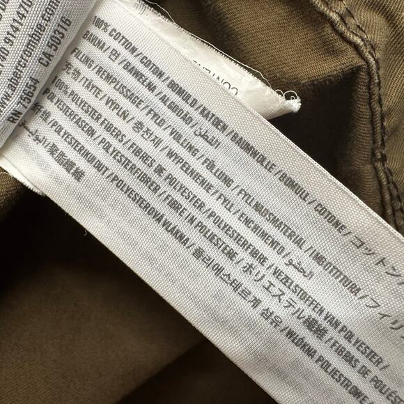 Abercrombie Fitch Military Jacket Womens L? No Size Tag Green Utility Full Zip - Picture 15 of 15